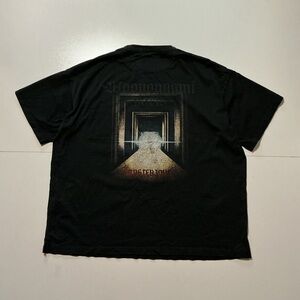 Wooyoungmi Paris Mysterious Black Graphic Crewneck Short Sleeve T-Shirt